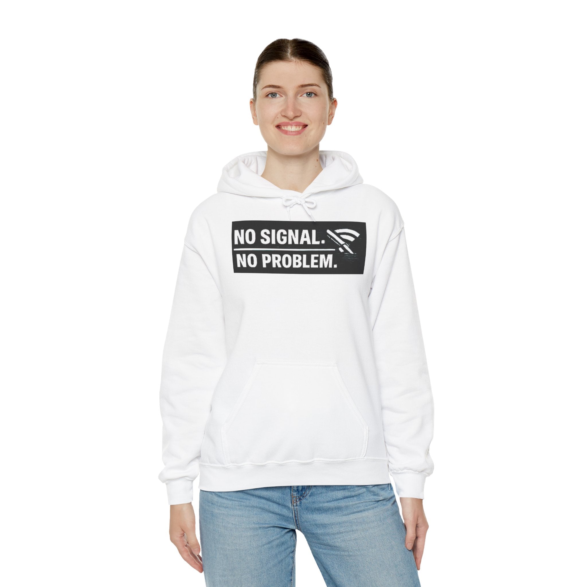 "No Signal, No Problem" IT Humor Unisex Heavy Blend™ Hoodie