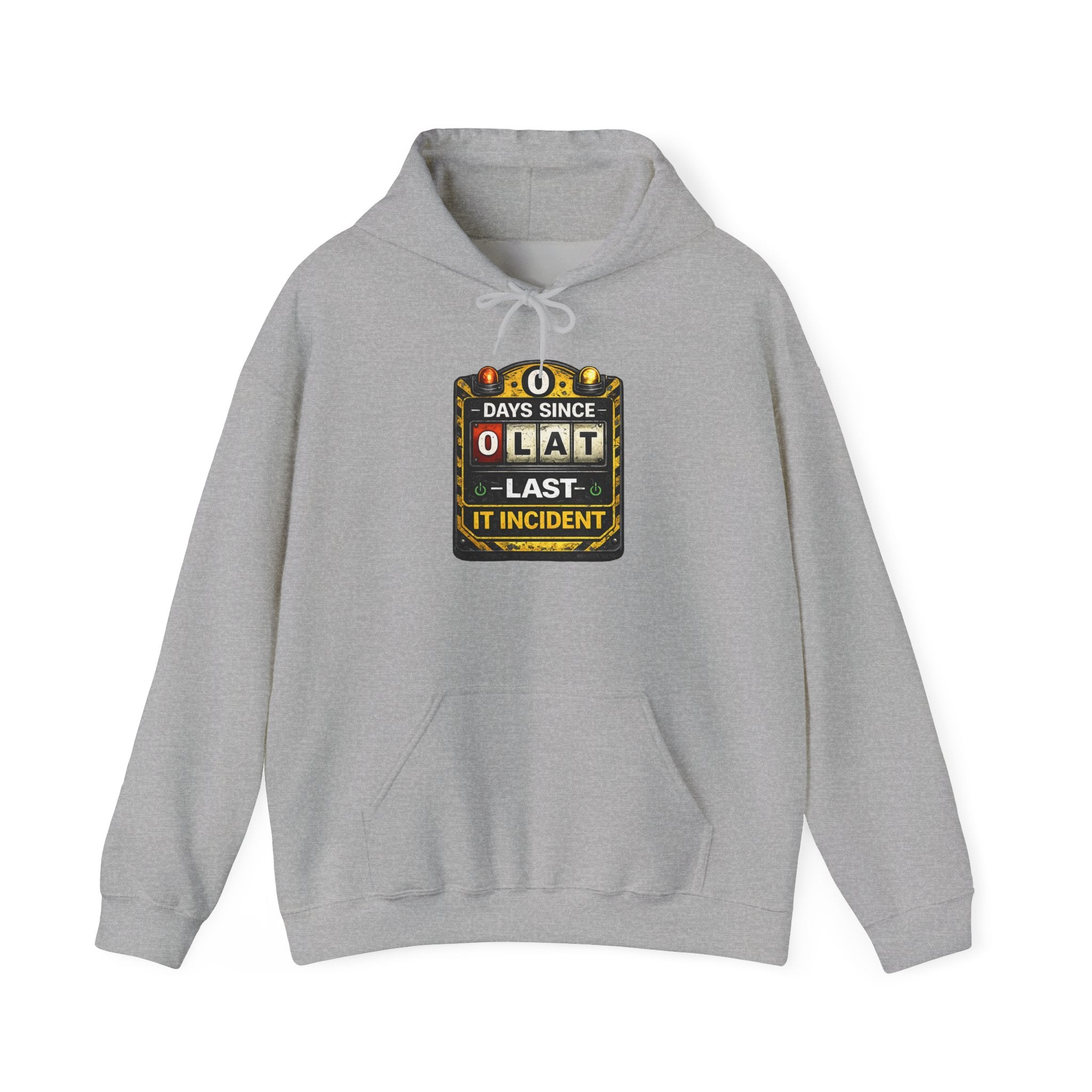 "0 Days Since Last IT Incident" Tech Humor Unisex Heavy Blend™ Hoodie