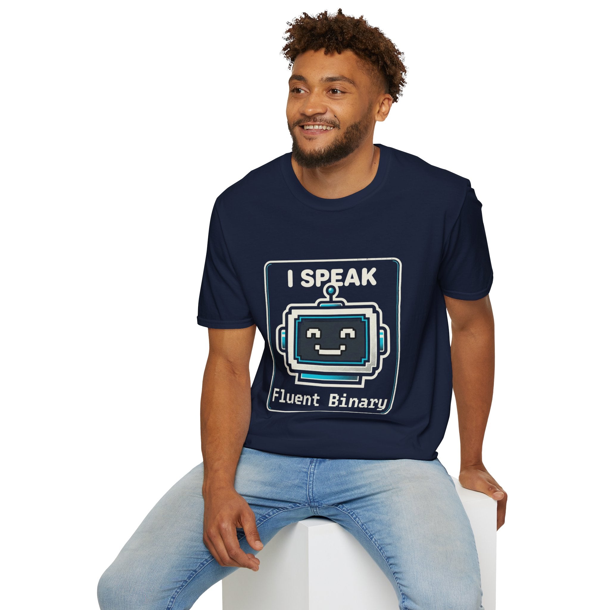 "I Speak Fluent Binary" Funny IT Programmer Tech Humor Graphic Tee