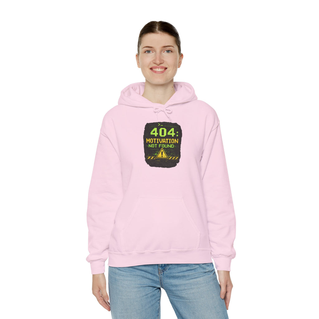"Error 404 Motivation Not Found" IT Humor Unisex Heavy Blend™ Hoodie