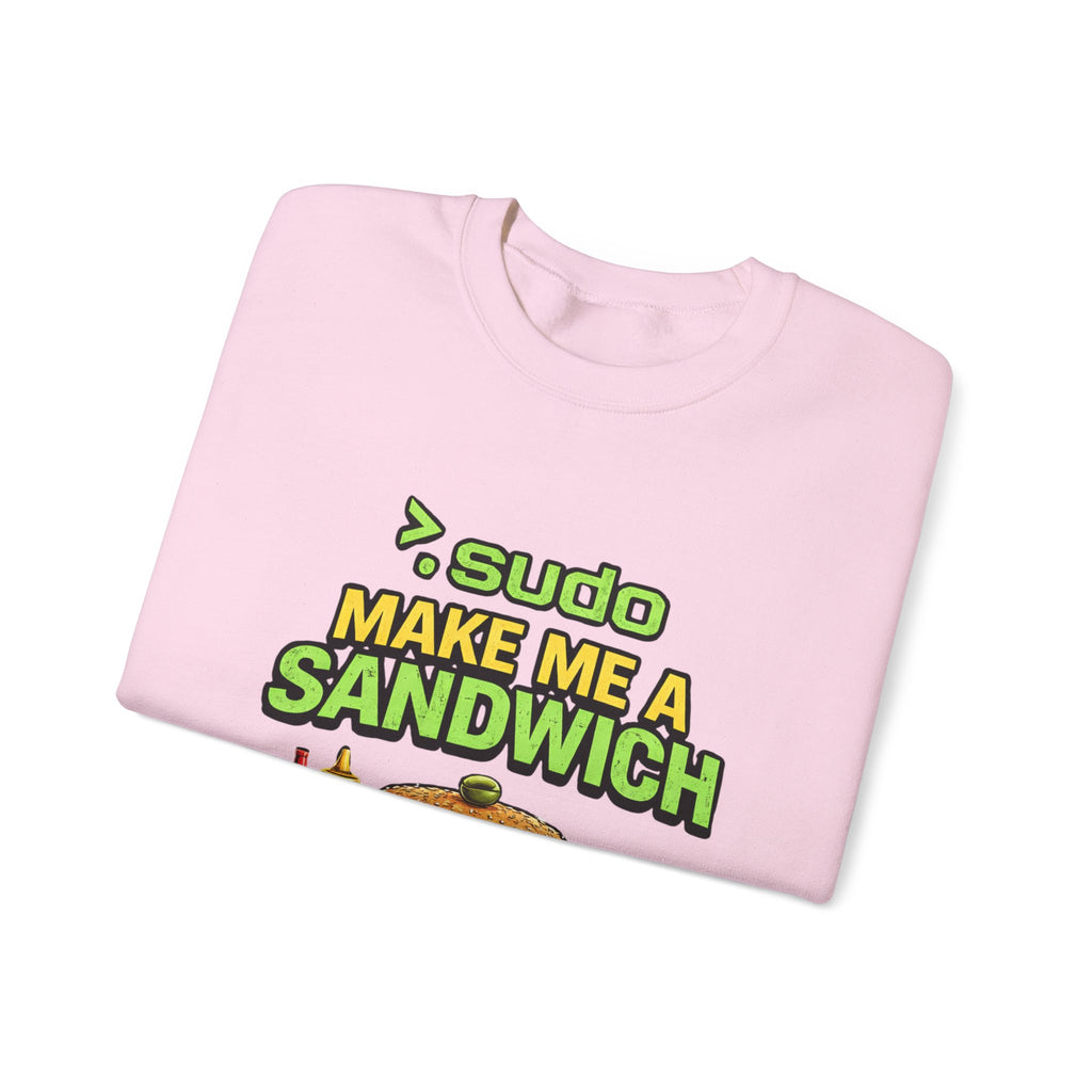 Sweatshirt — ">sudo Make Me a Sandwich" Funny Linux Programmer Crewneck