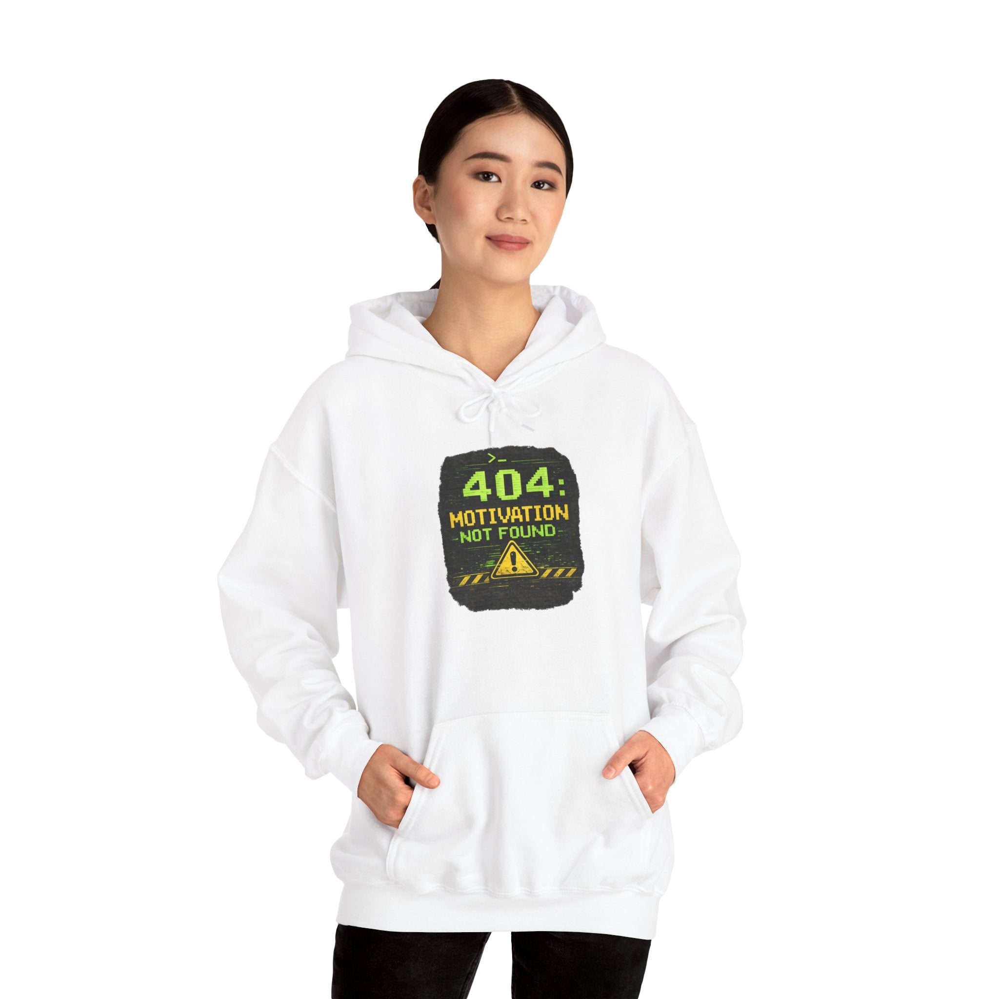 "Error 404 Motivation Not Found" IT Humor Unisex Heavy Blend™ Hoodie