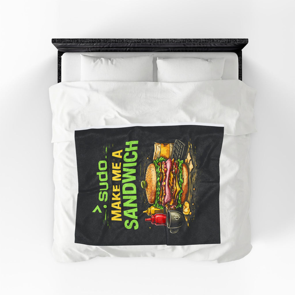 ">. Sudo Make Me a Sandwich" IT Humor Funny IT Velveteen Plush Blanket