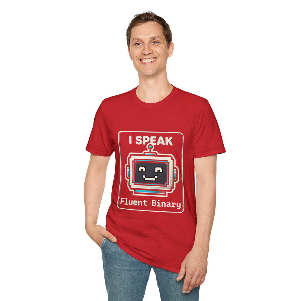 "I Speak Fluent Binary" Funny IT Programmer Tech Humor Graphic Tee