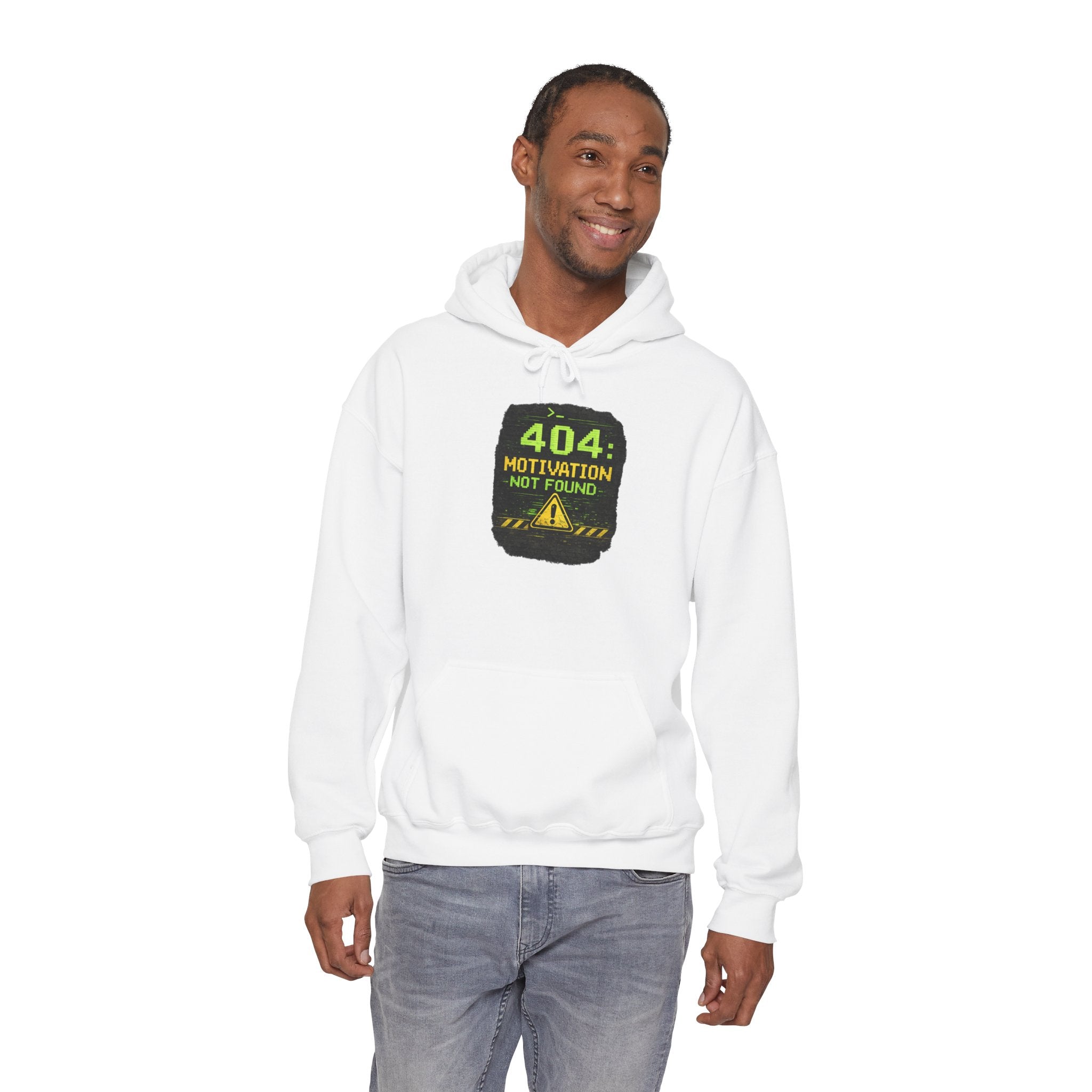 "Error 404 Motivation Not Found" IT Humor Unisex Heavy Blend™ Hoodie