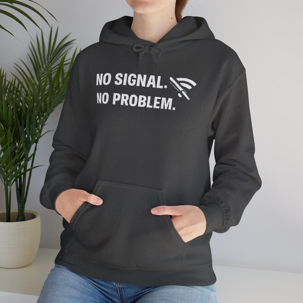 "No Signal, No Problem" IT Humor Unisex Heavy Blend™ Hoodie