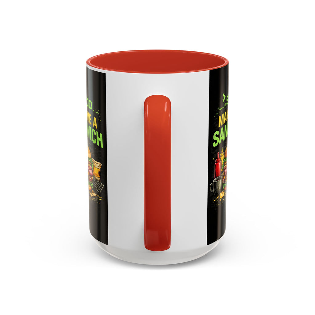 ">. Sudo Make Me a Sandwich" IT Humor Accent Coffee Mug (11, 15oz)