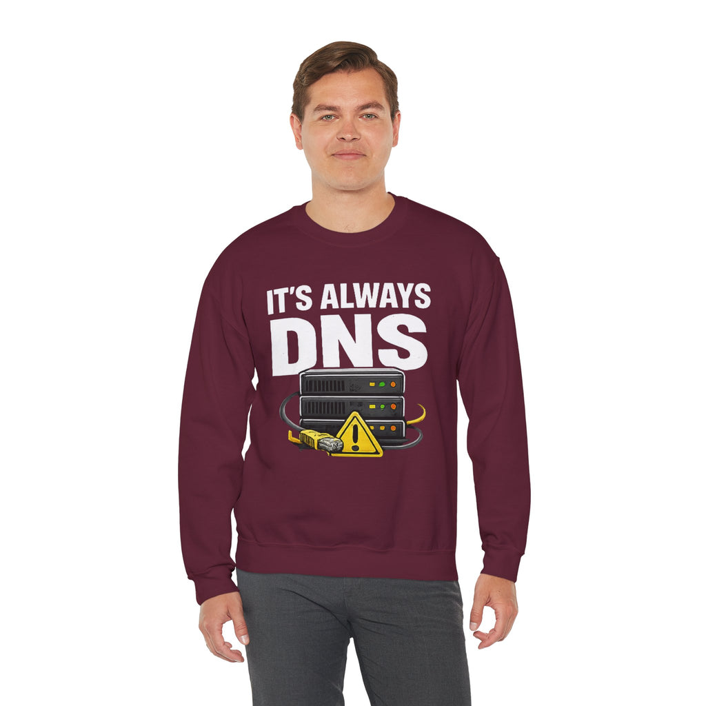 "Its Always DNS" Unisex Heavy Blend™ Crewneck Sweatshirt