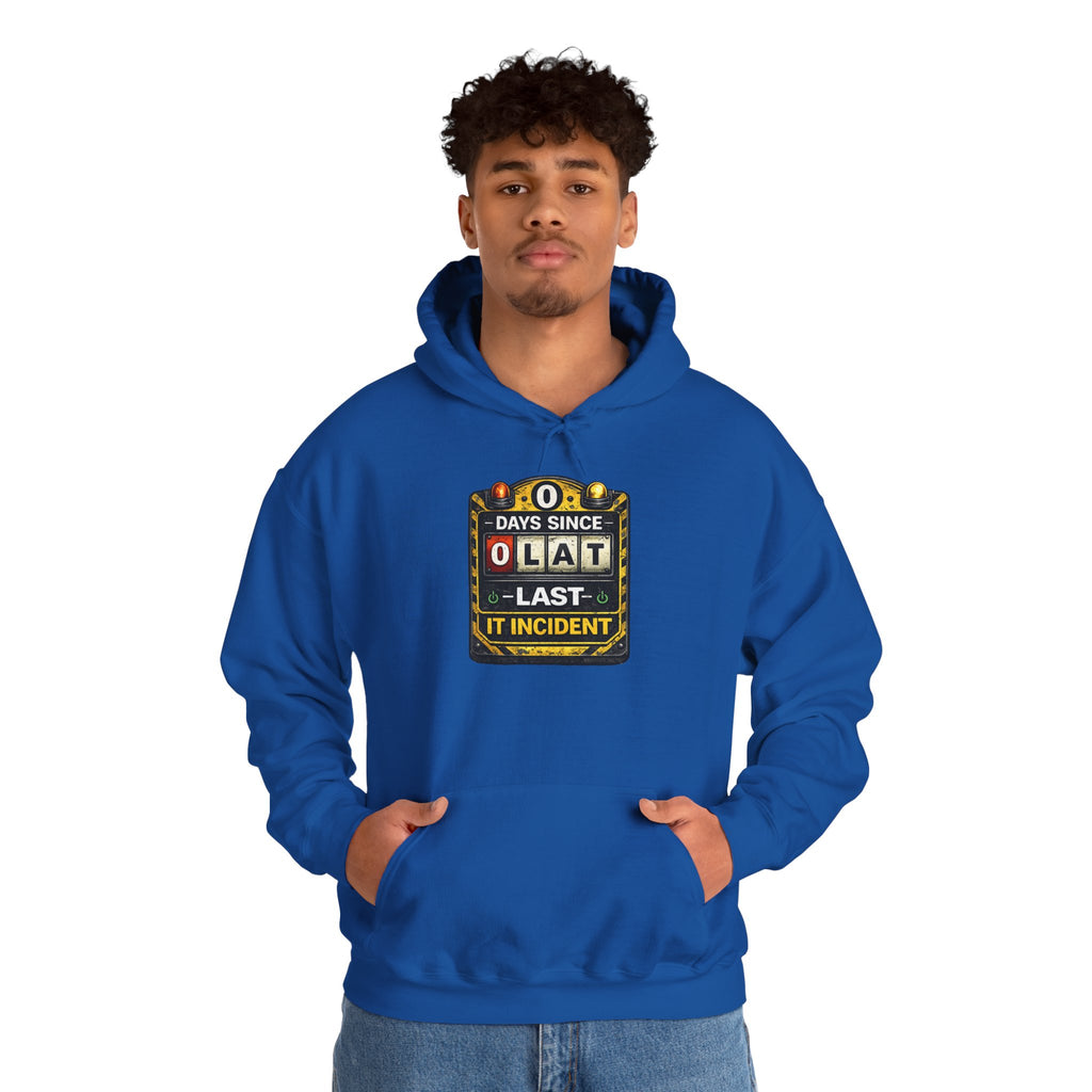 "0 Days Since Last IT Incident" Tech Humor Unisex Heavy Blend™ Hoodie