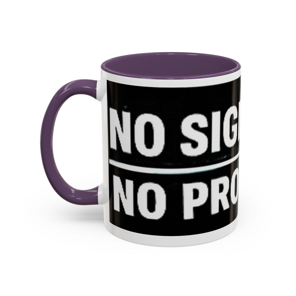 "No Signal No Problem" IT Humor Accent Coffee Mug (11, 15oz)
