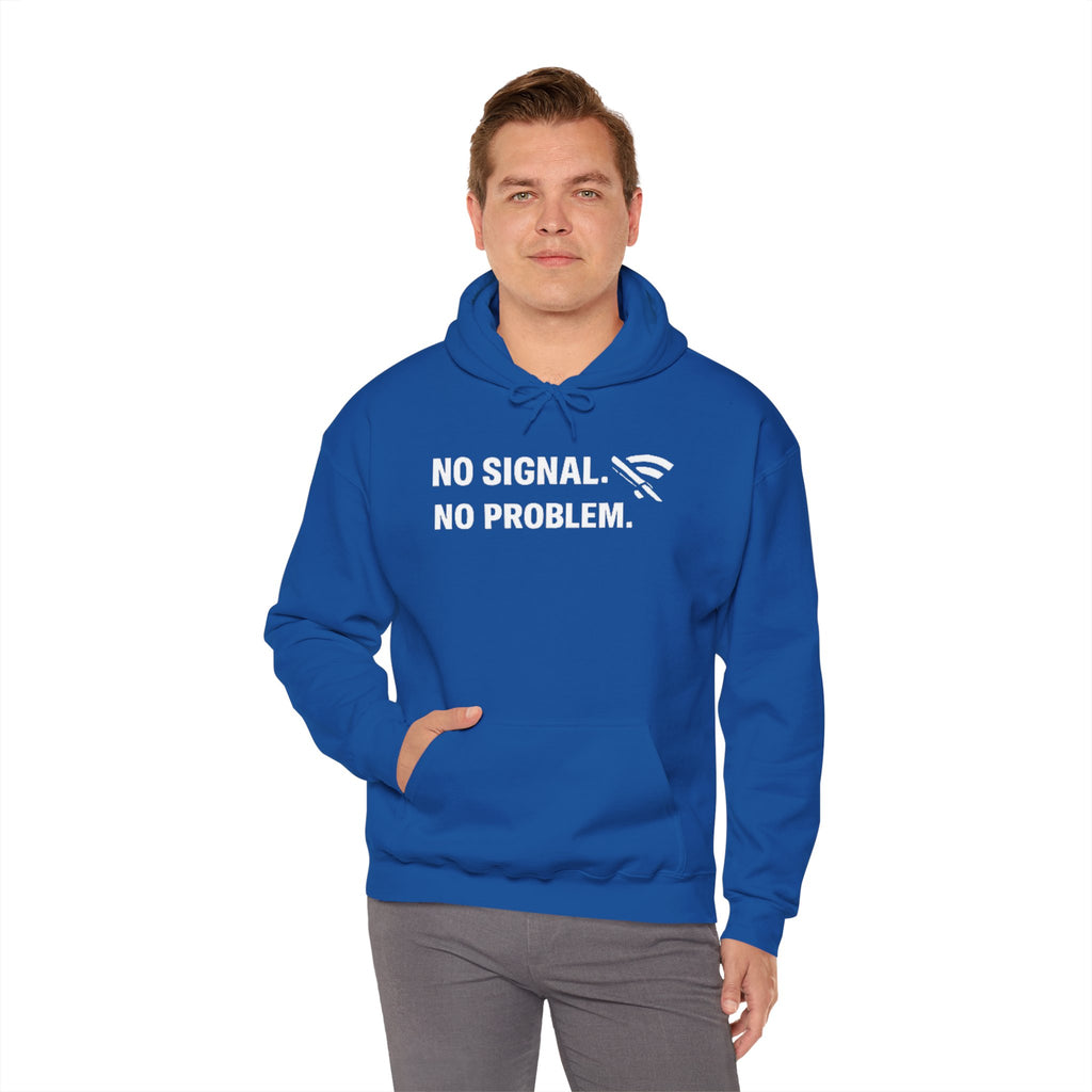 "No Signal, No Problem" IT Humor Unisex Heavy Blend™ Hoodie