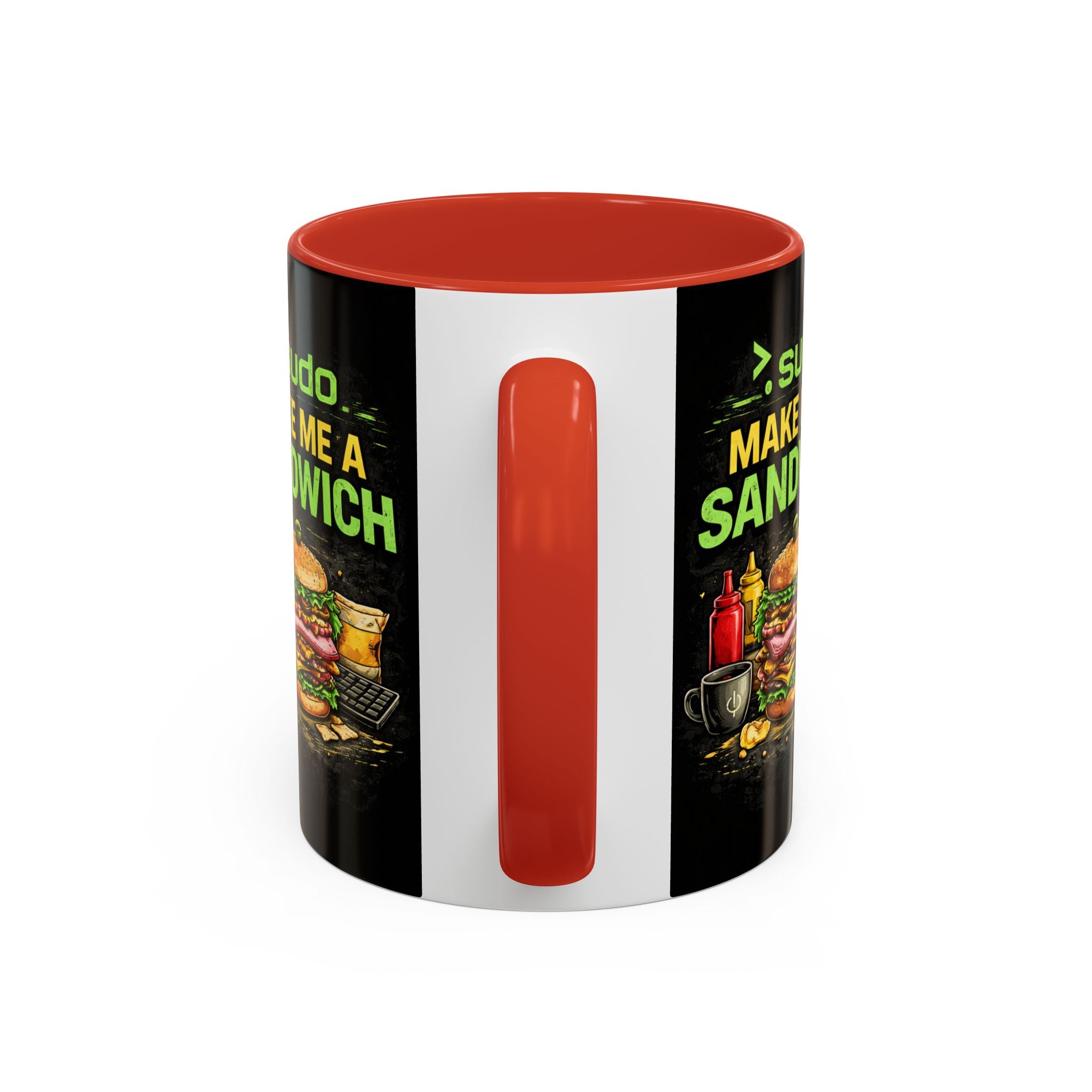 ">. Sudo Make Me a Sandwich" IT Humor Accent Coffee Mug (11, 15oz)