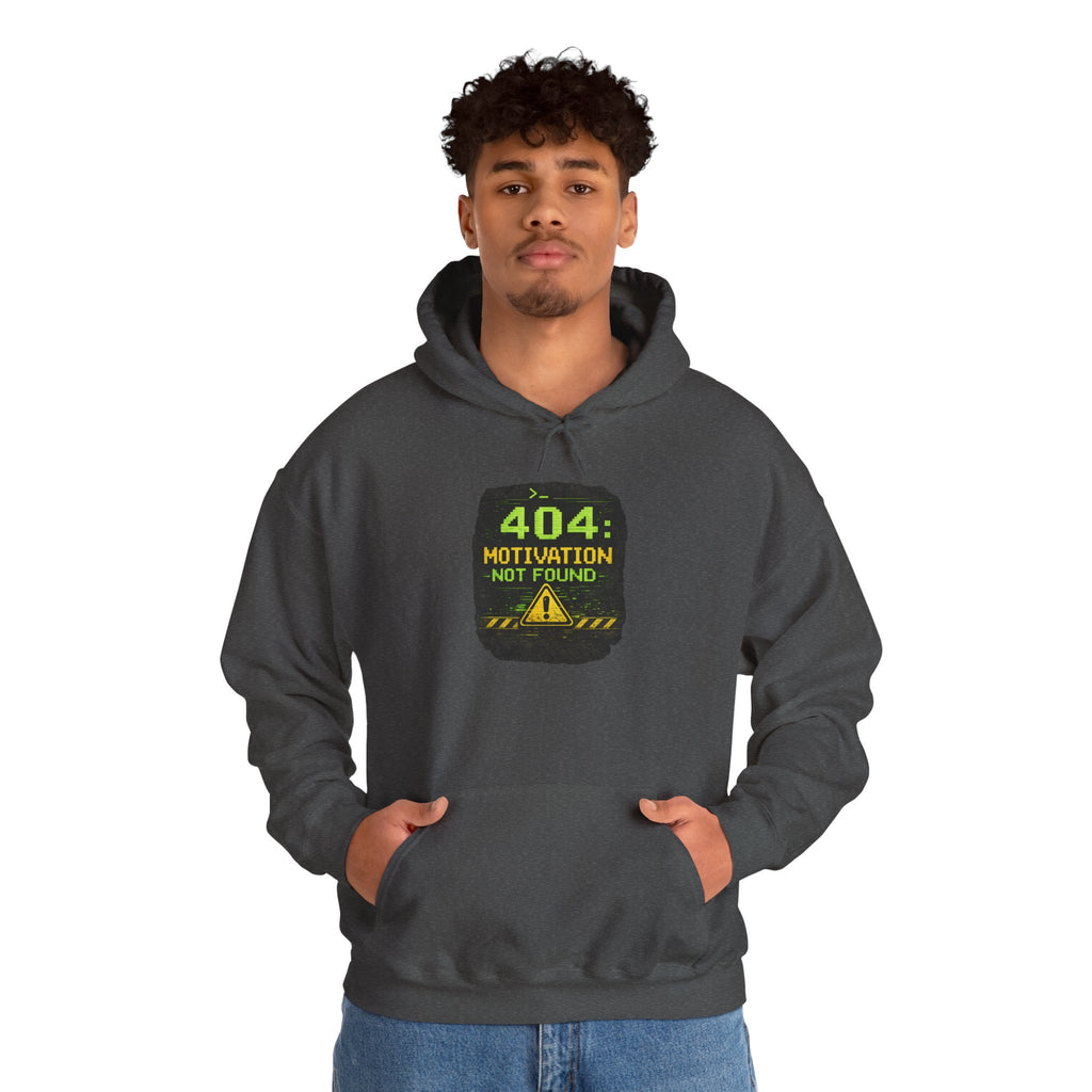 "Error 404 Motivation Not Found" IT Humor Unisex Heavy Blend™ Hoodie
