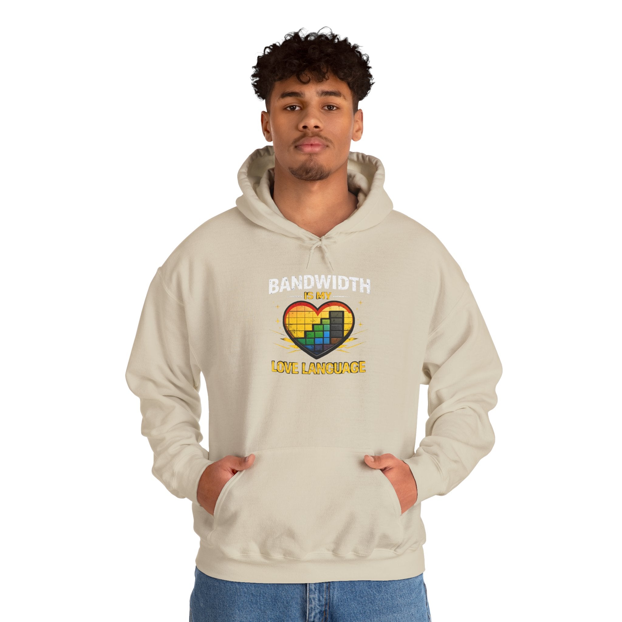 "Bandwidth is my Love Language" Tech Humor Unisex Heavy Blend™ Hoodie