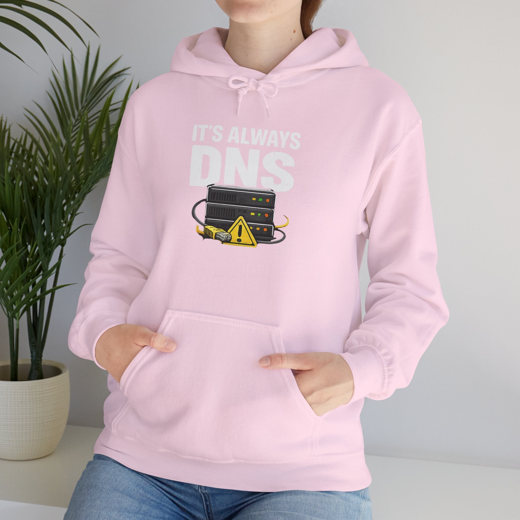 "It's Always DNS" Tech Humor Unisex Heavy Blend™ Hoodie