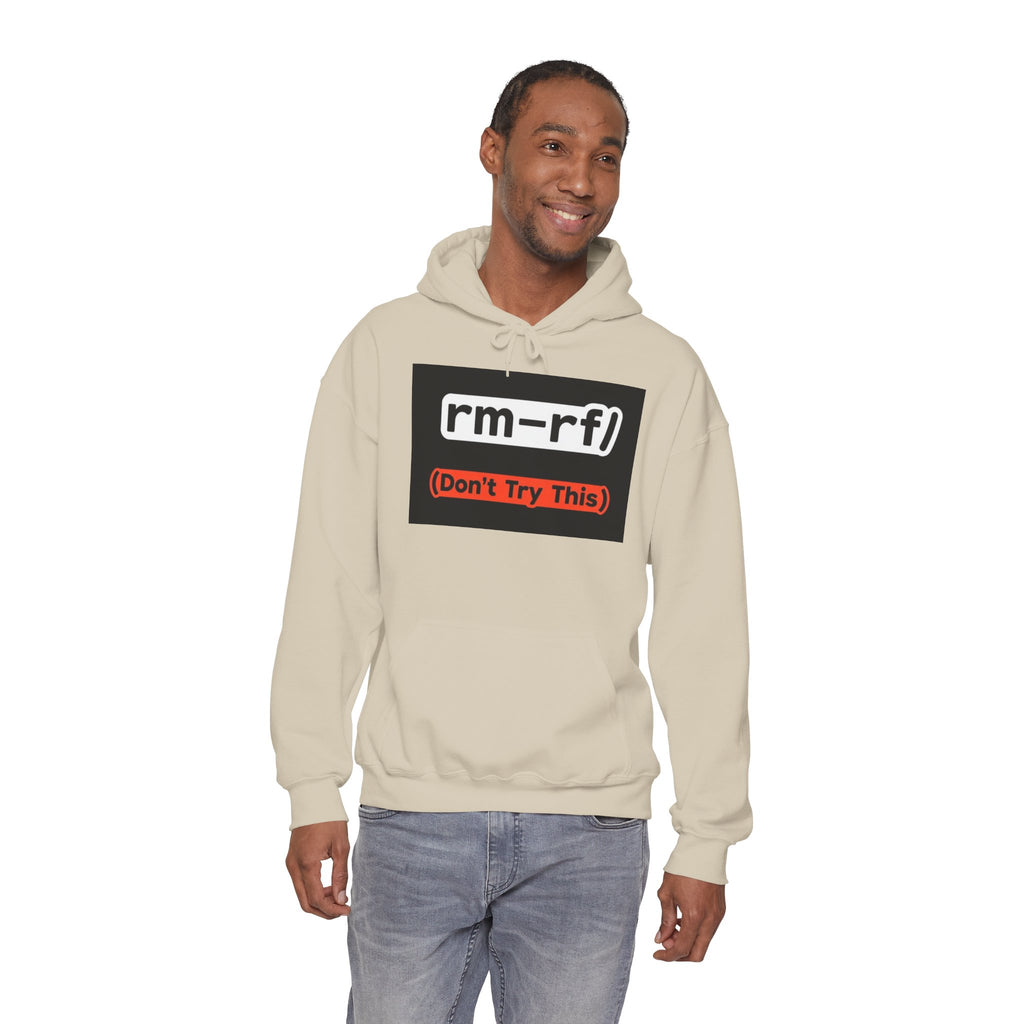 "rm–rf/ (Don't Try This)" — Funny Linux/Devops Command Hoodie