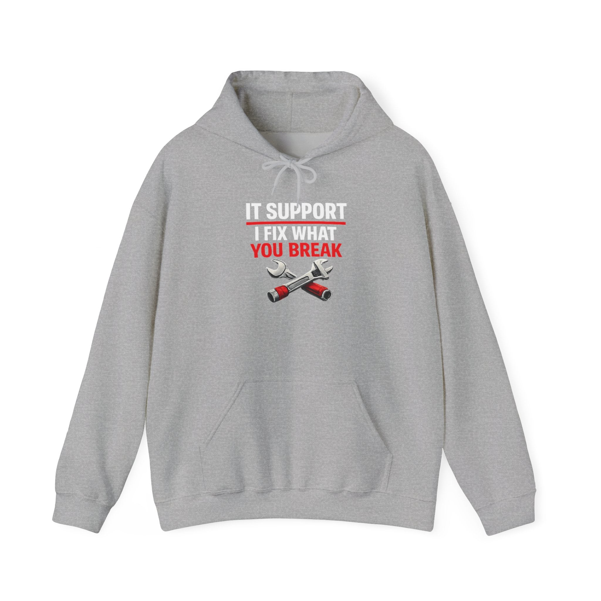 "IT Support: I Fix What You Break" IT Humor Unisex Heavy Blend™ Hoodie