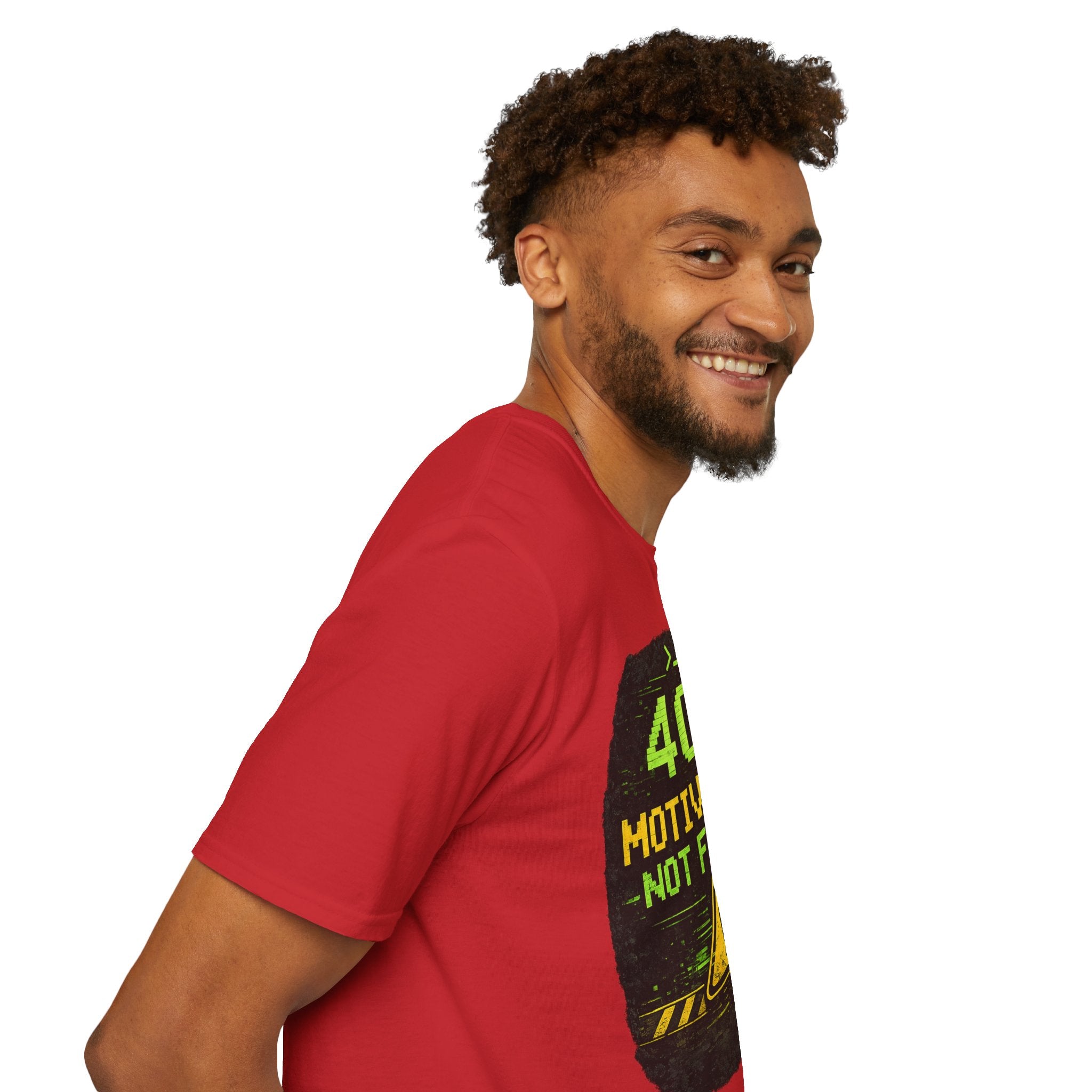 "404: Motivation Not Found" Funny IT Graphic Tee- Tech Humor T-Shirt
