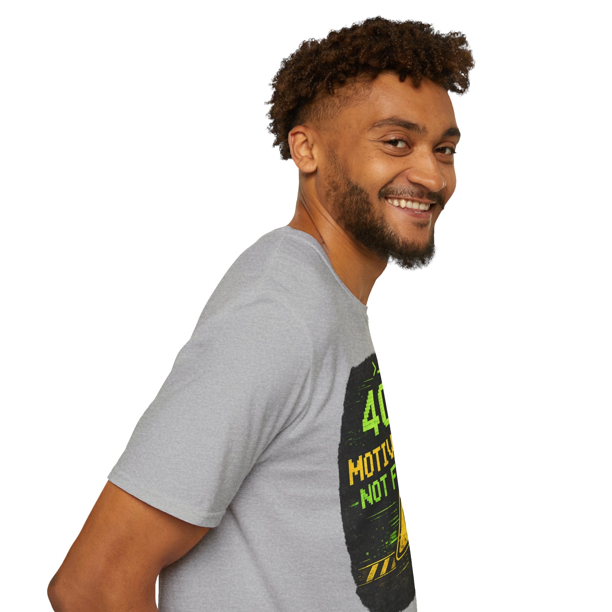 "404: Motivation Not Found" Funny IT Graphic Tee- Tech Humor T-Shirt