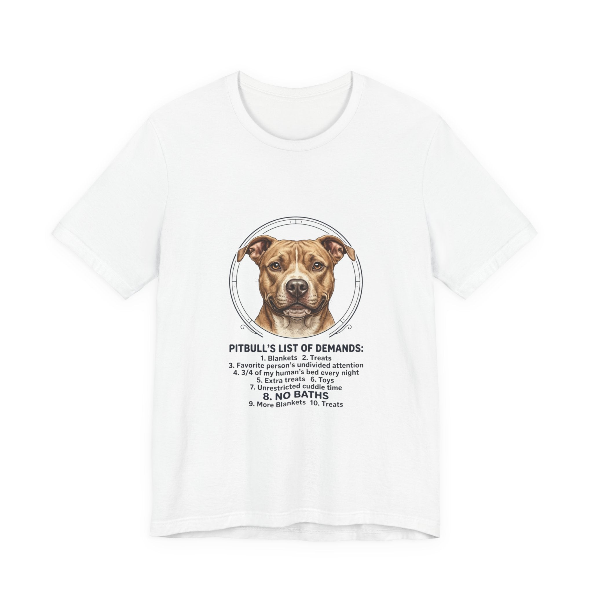 Pitbull Mom List of Demands T-Shirt | Dog Mom, Rescue Pride Tee