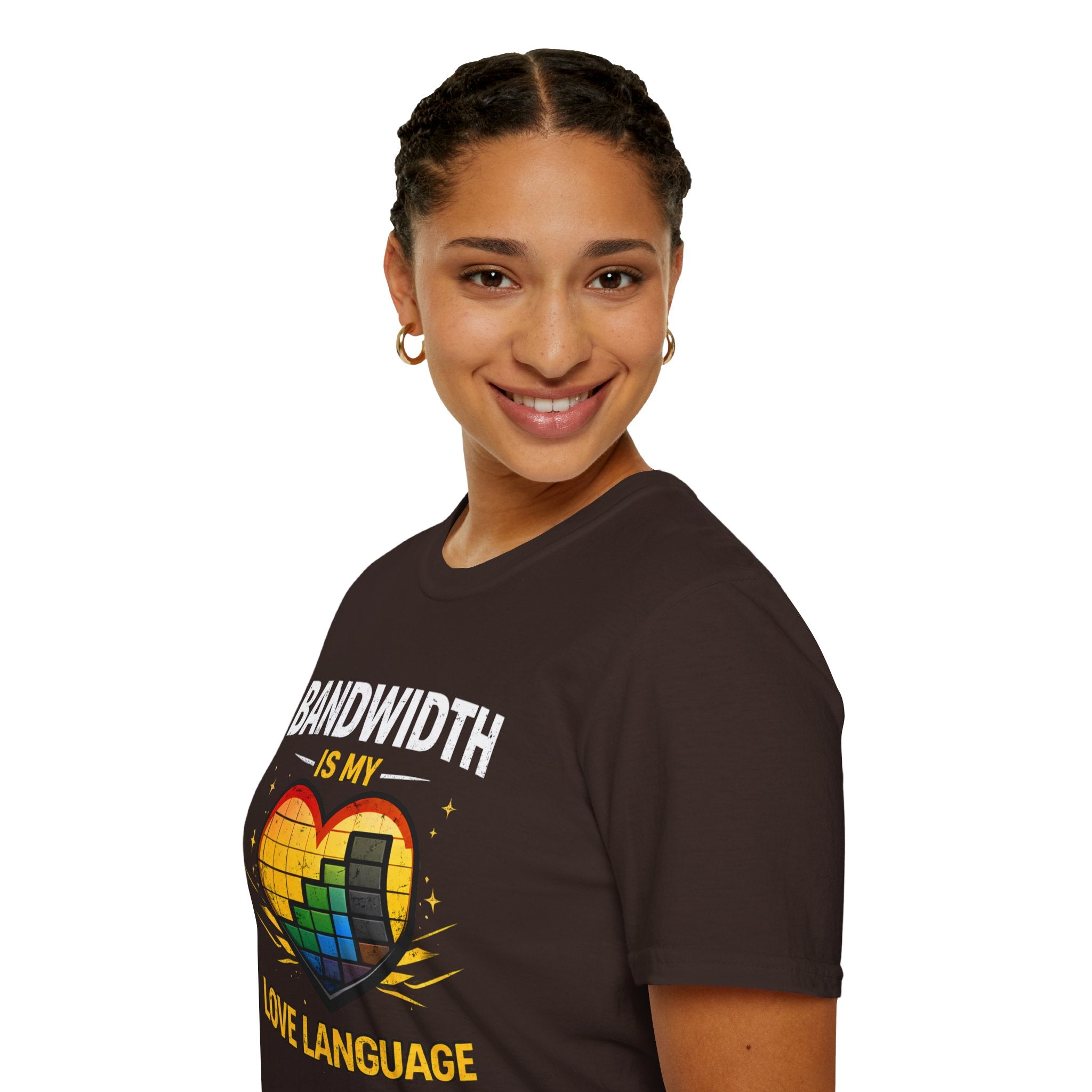 "Bandwidth Is My Love Language" Funny IT Tech Humor T-Shirt
