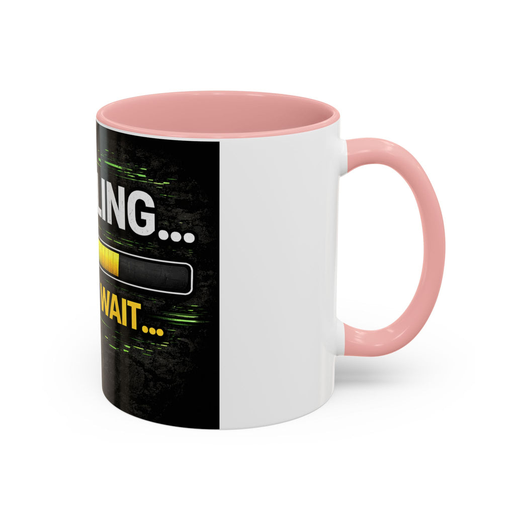 "Compiling, Please Wait" IT Humor Accent Coffee Mug (11, 15oz)