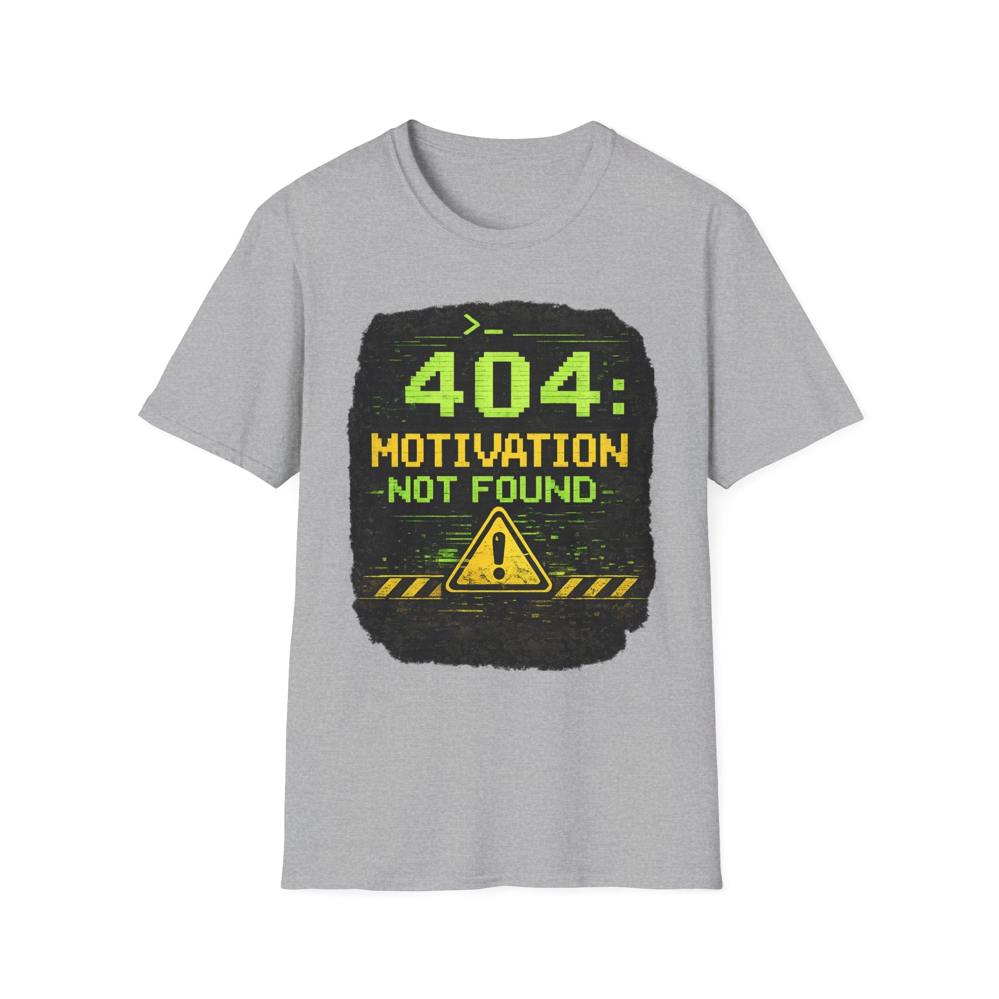 "404: Motivation Not Found" Funny IT Graphic Tee- Tech Humor T-Shirt