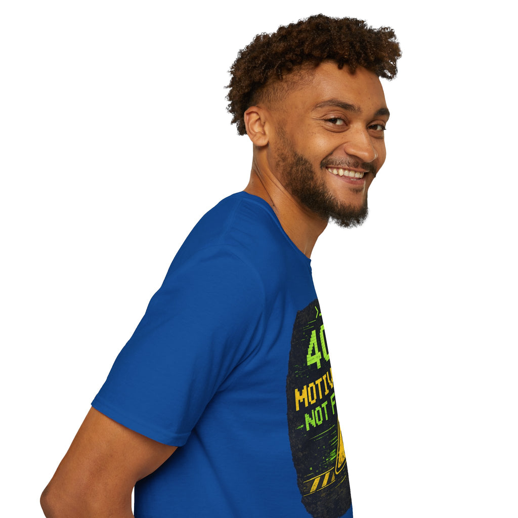 "404: Motivation Not Found" Funny IT Graphic Tee- Tech Humor T-Shirt