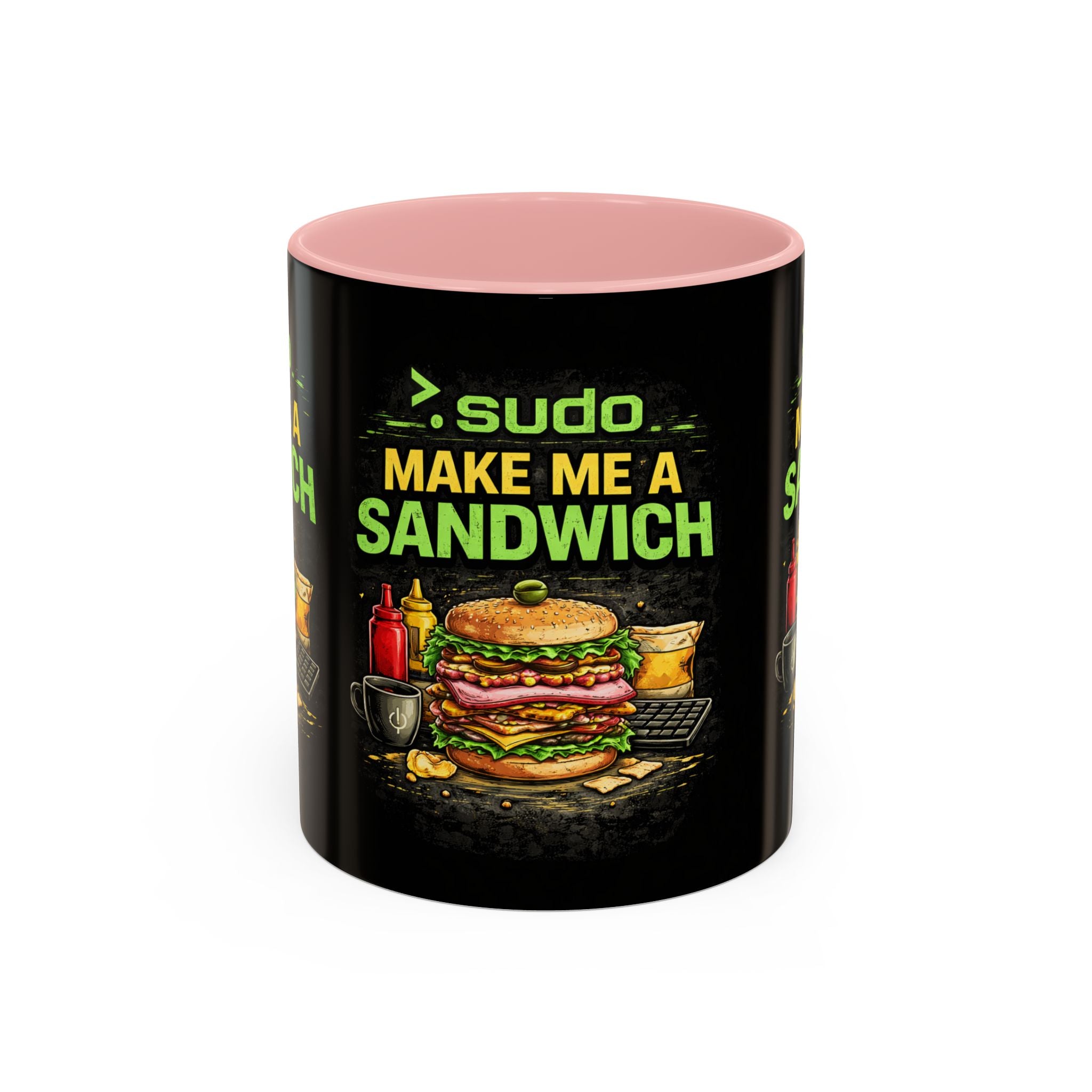 ">. Sudo Make Me a Sandwich" IT Humor Accent Coffee Mug (11, 15oz)