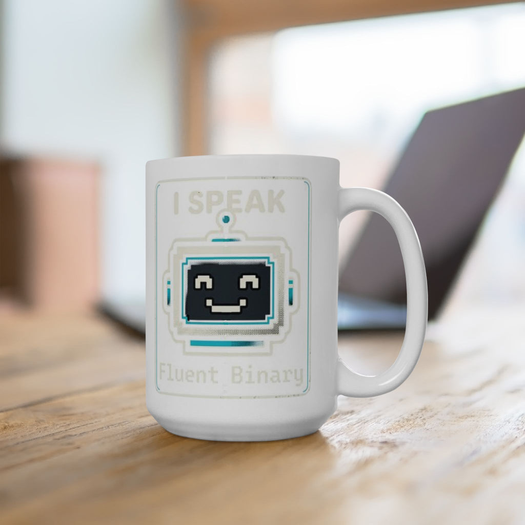 "I Speak Fluent Binary" Geek Humor Ceramic Mug, (11oz, 15oz)