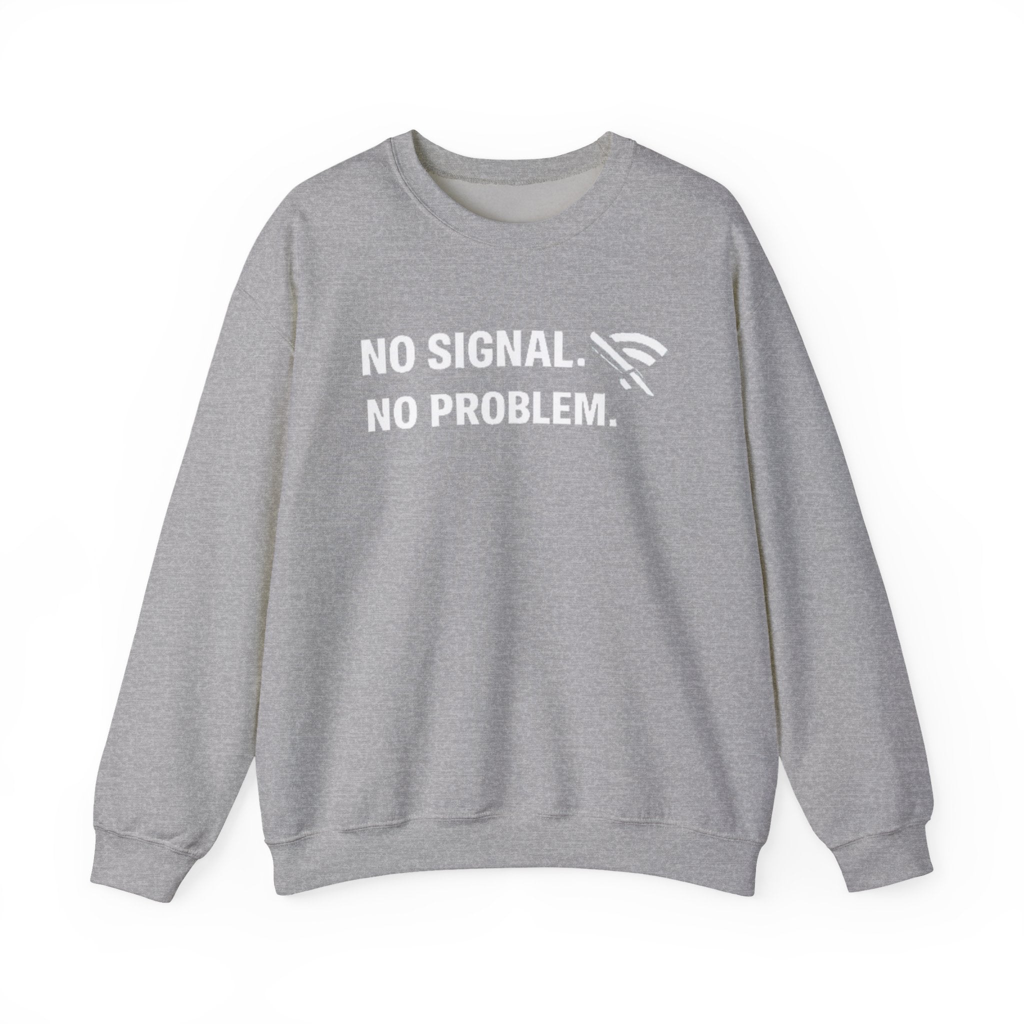 "No Signal, No Problem" Unisex Heavy Blend™ Tech Humor Crewneck Sweatshirt