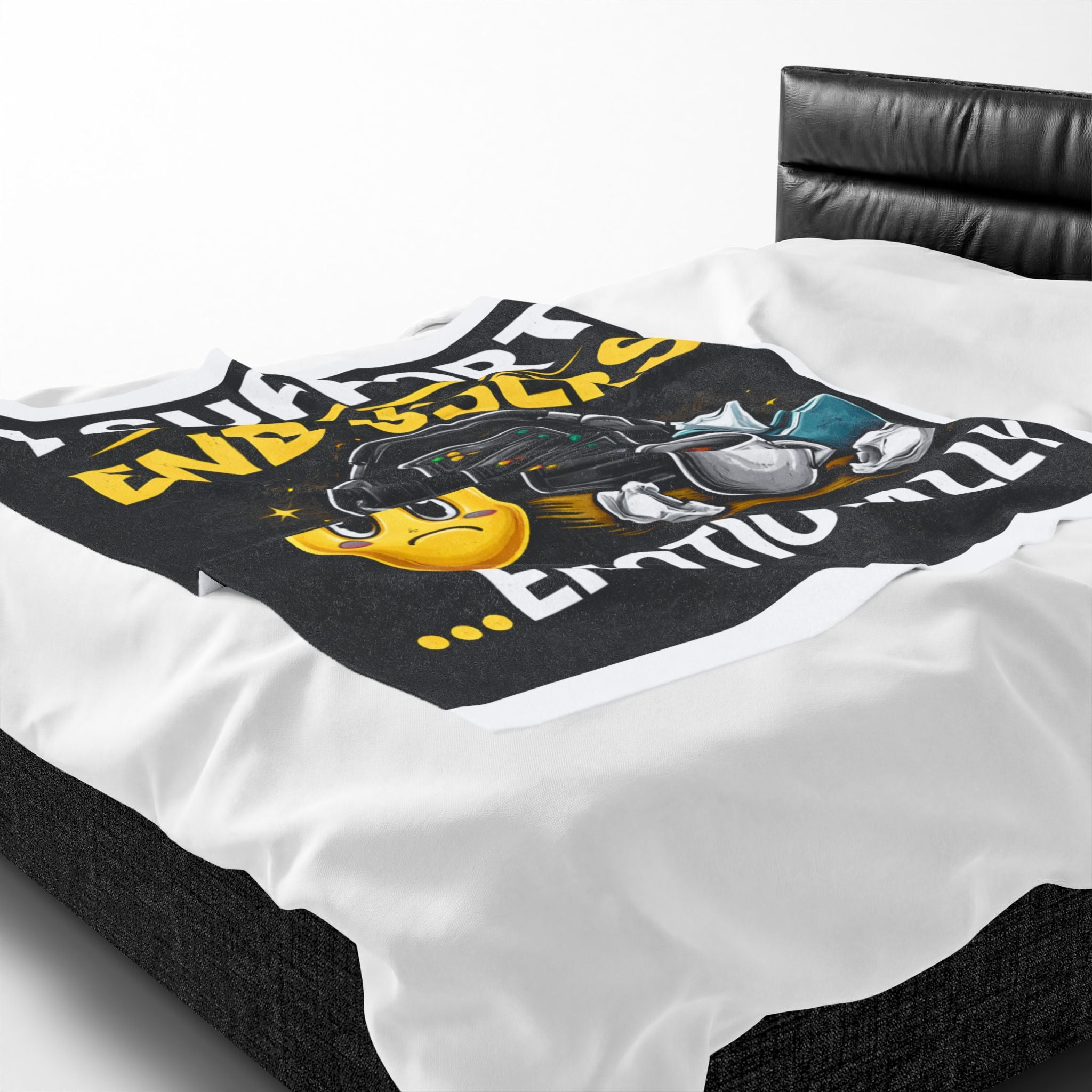 "I Support End Users... Emotionally" Tech Humor Funny IT Velveteen Plush Blanket