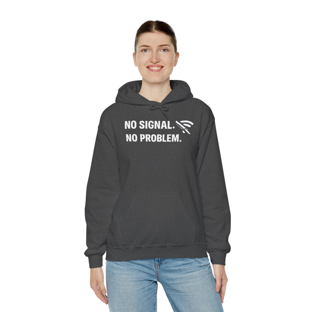 "No Signal, No Problem" IT Humor Unisex Heavy Blend™ Hoodie