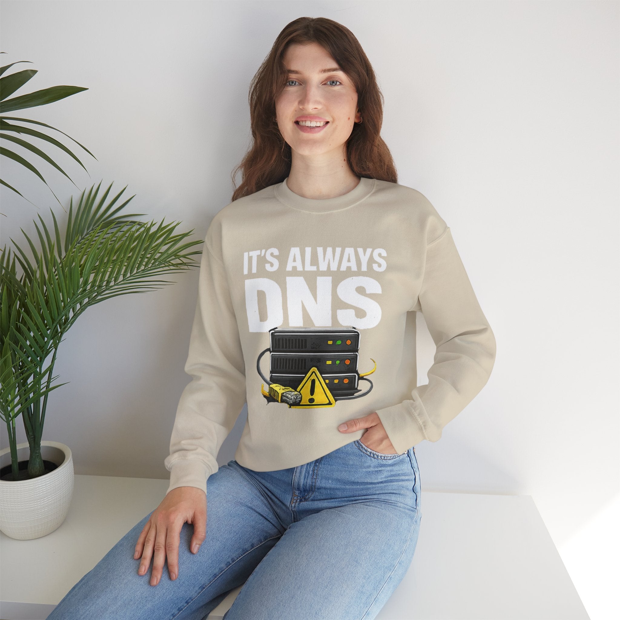 "Its Always DNS" Unisex Heavy Blend™ Crewneck Sweatshirt