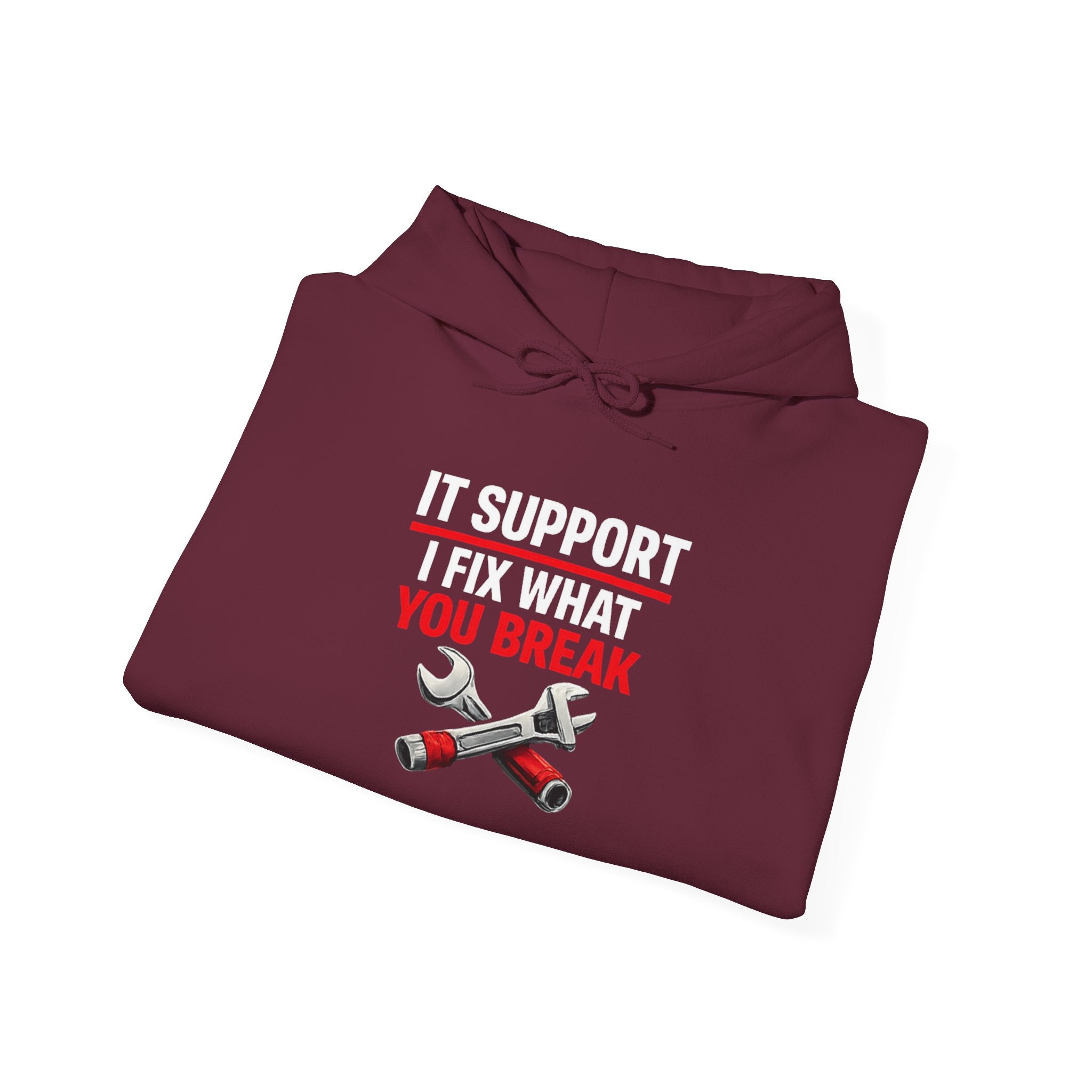 "IT Support: I Fix What You Break" IT Humor Unisex Heavy Blend™ Hoodie