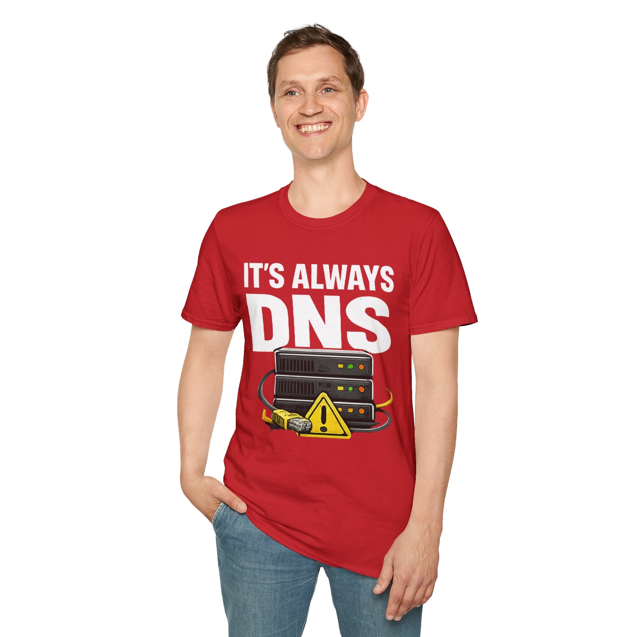 "It's Always DNS" Funny IT Tech Humor T-Shirt