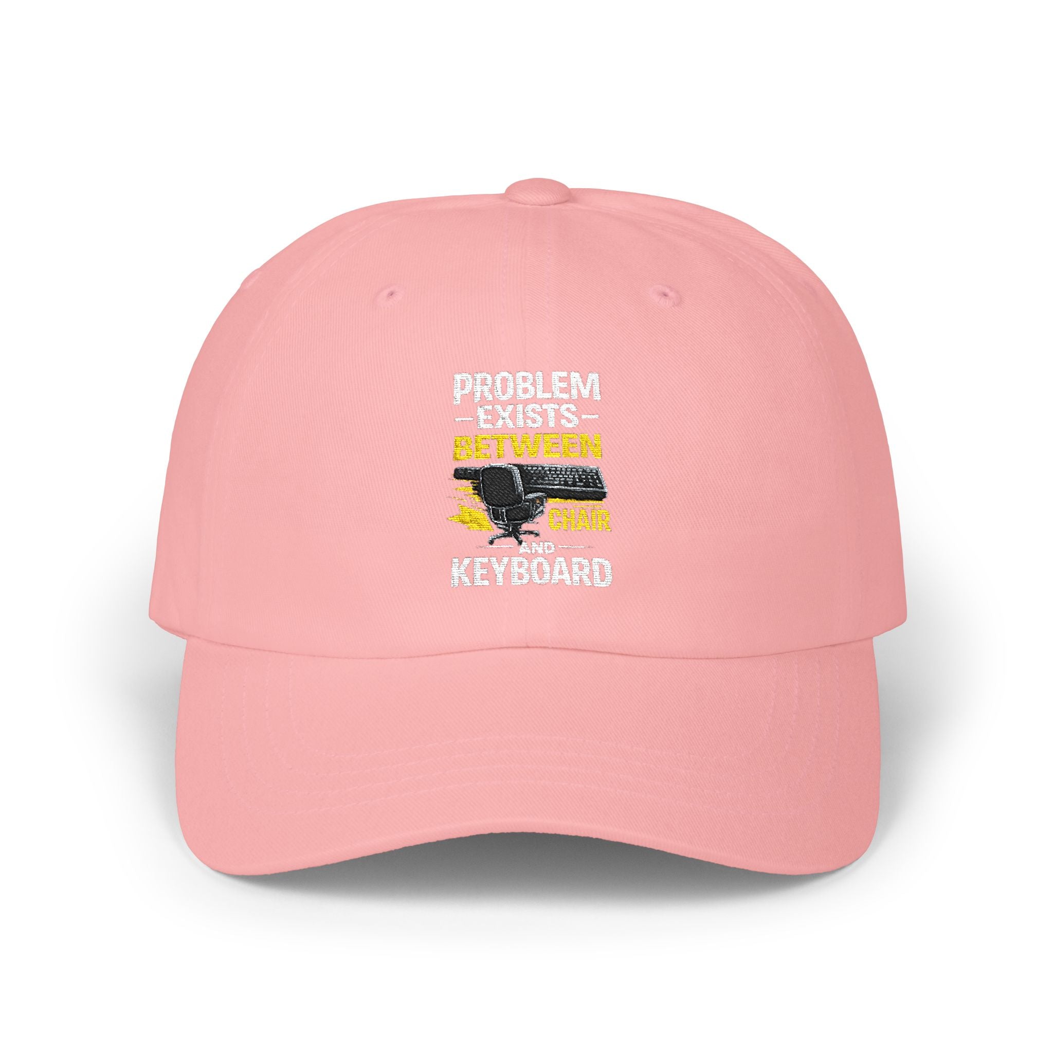 Dad Cap — "Problem Exists Between Chair and Keyboard" Funny Tech Humor Hat