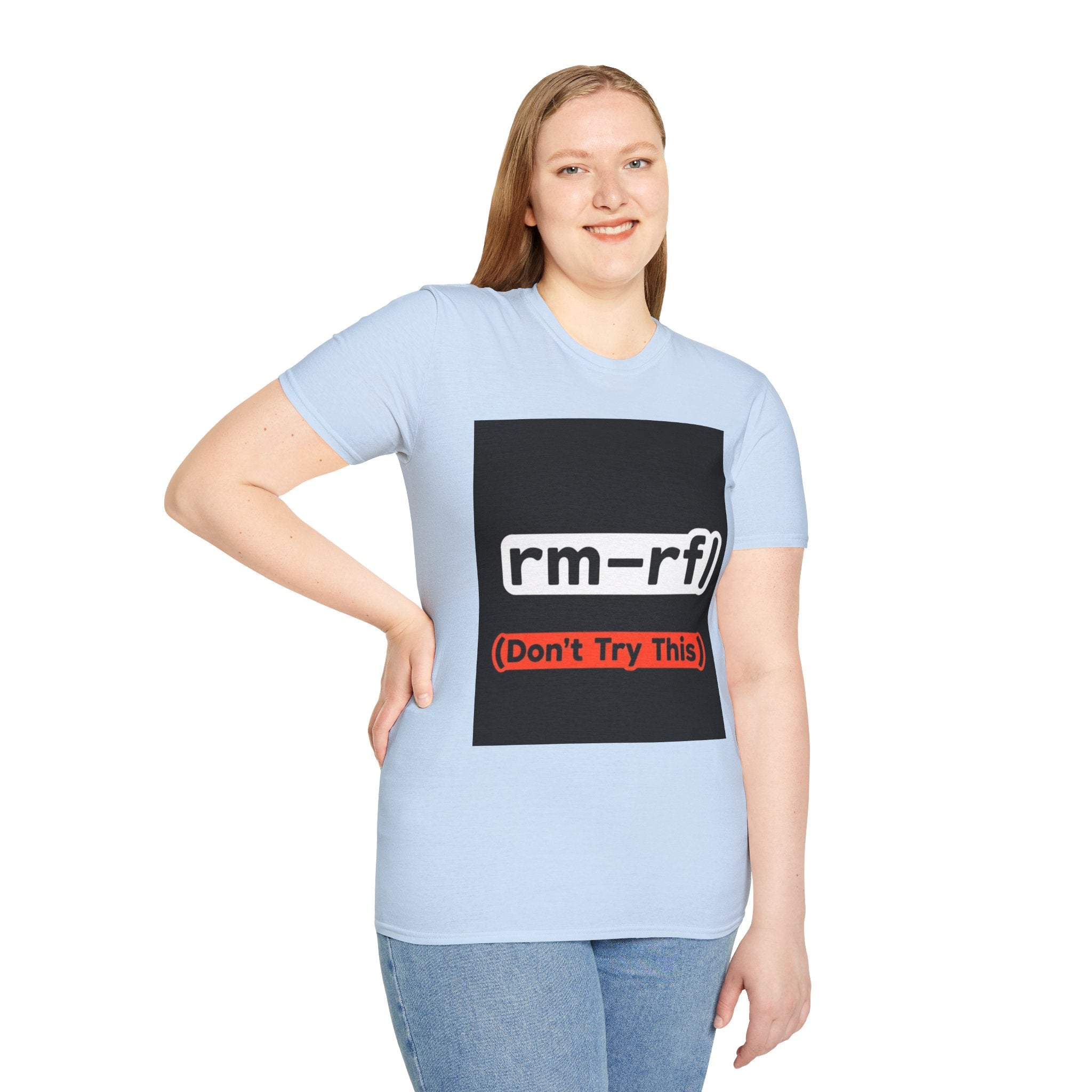 "rm -rf/ (Don't Try This)" Funny IT T-Shirt Hacker Tech Humor Command Tee