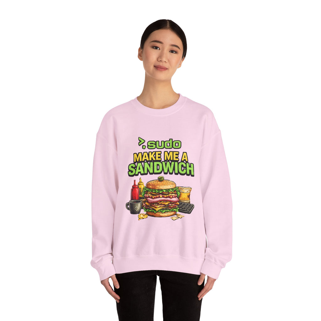 Sweatshirt — ">sudo Make Me a Sandwich" Funny Linux Programmer Crewneck