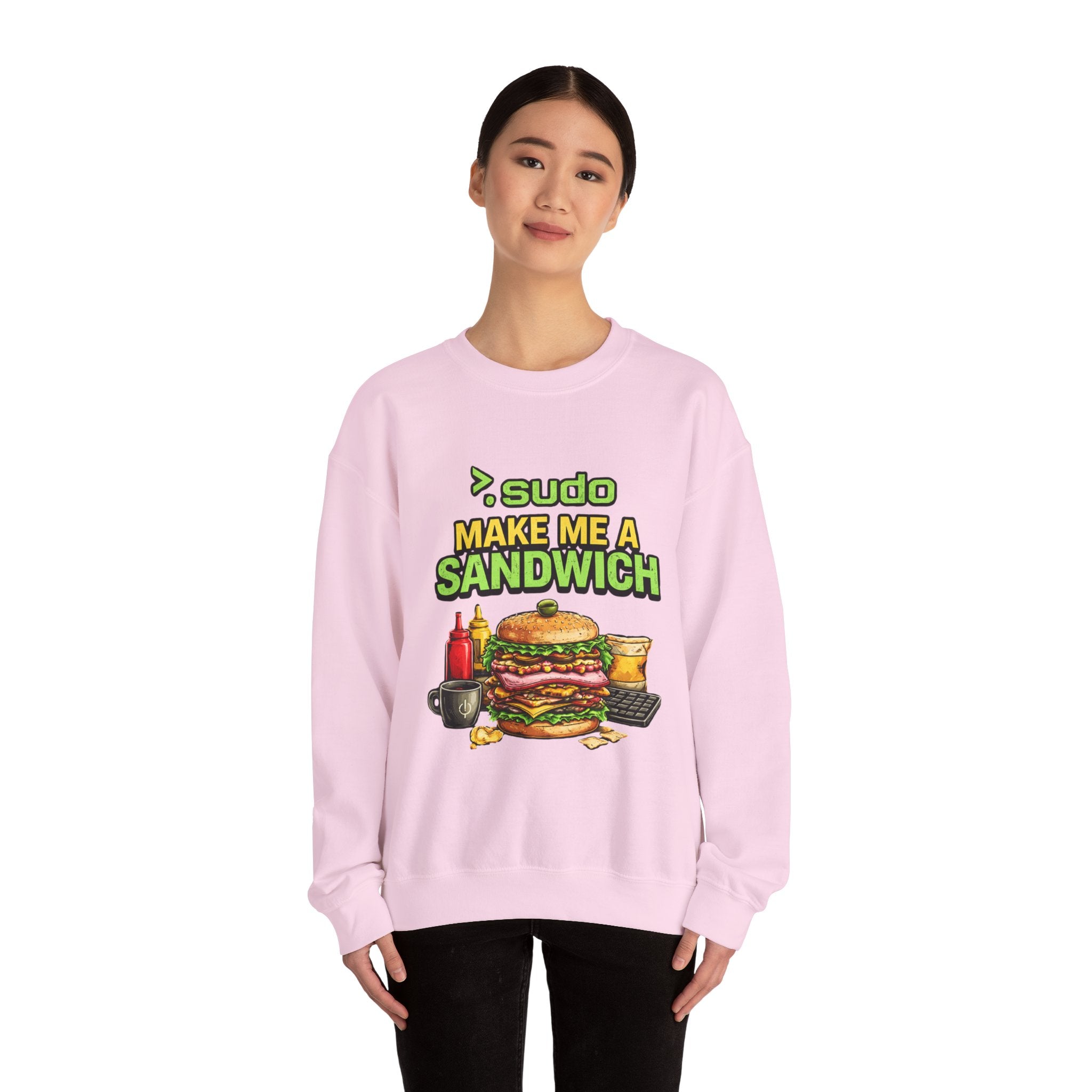 Sweatshirt — ">sudo Make Me a Sandwich" Funny Linux Programmer Crewneck