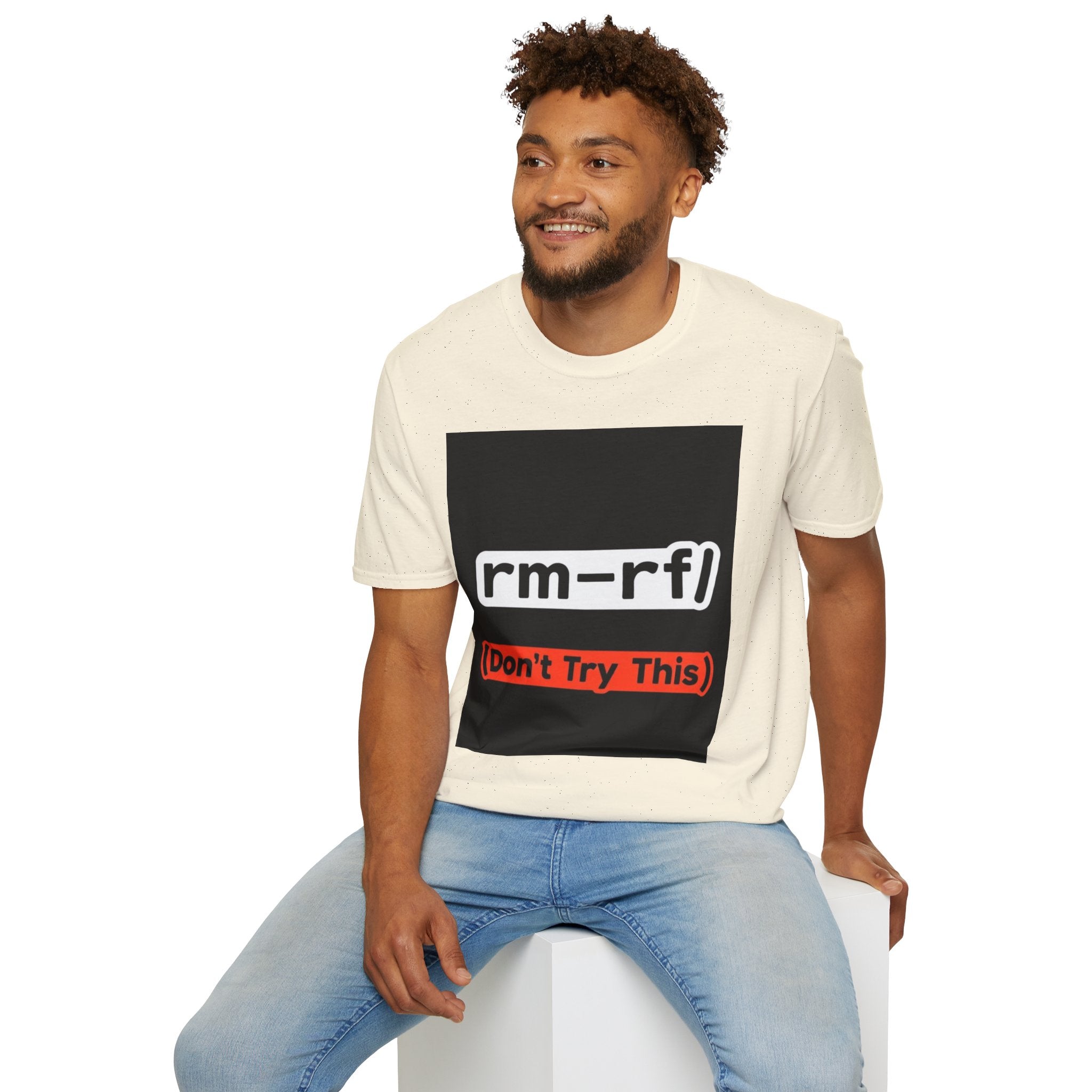 "rm -rf/ (Don't Try This)" Funny IT T-Shirt Hacker Tech Humor Command Tee