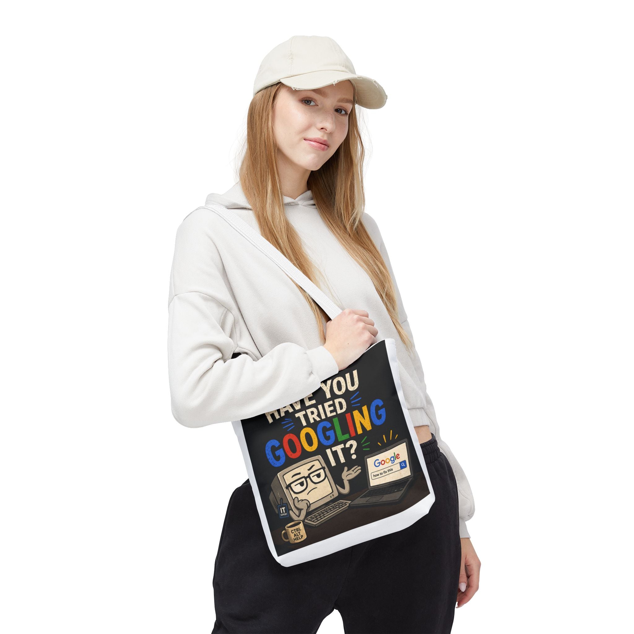 "Have You Tried Googling It?" Tote Bag – Funny Geek IT Humor Laptop Shopper