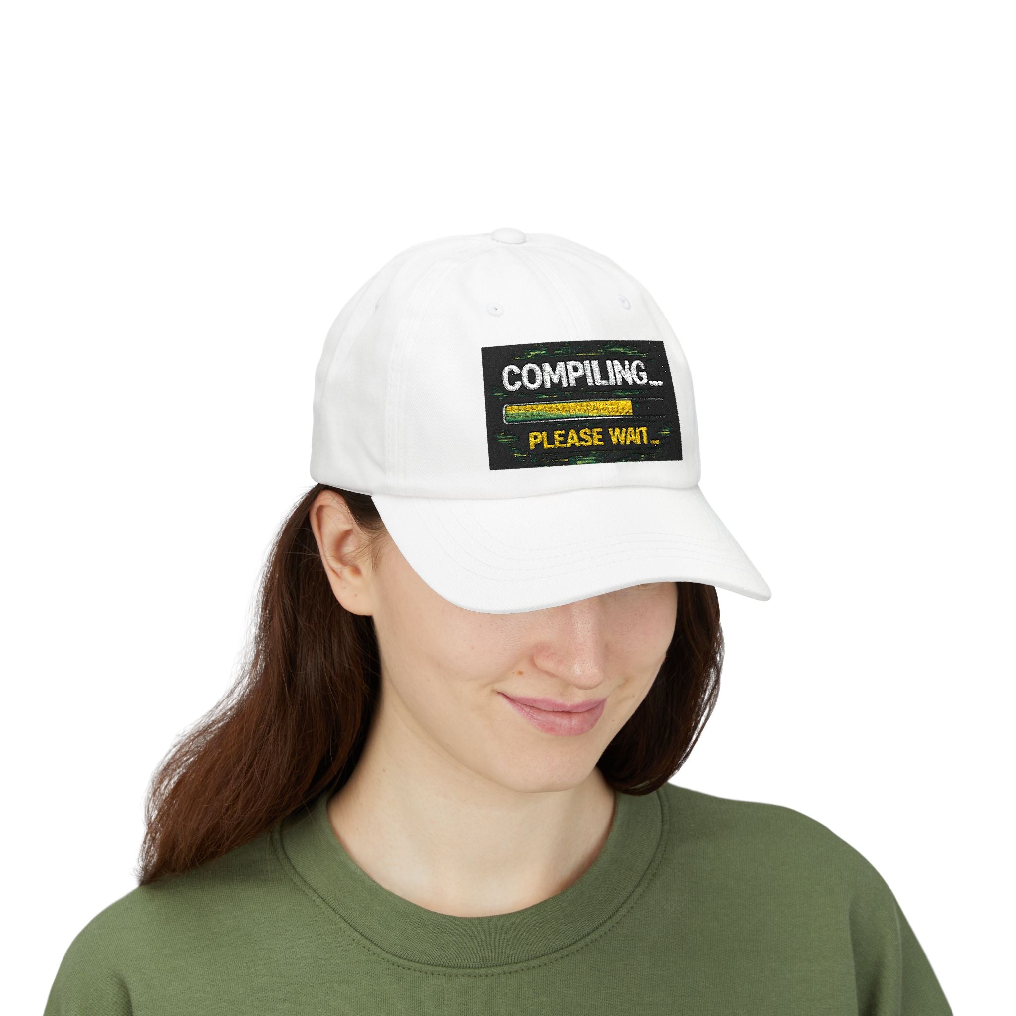 "Compiling...Please Wait" Tech Humor Funny IT Baseball Hat/Cap