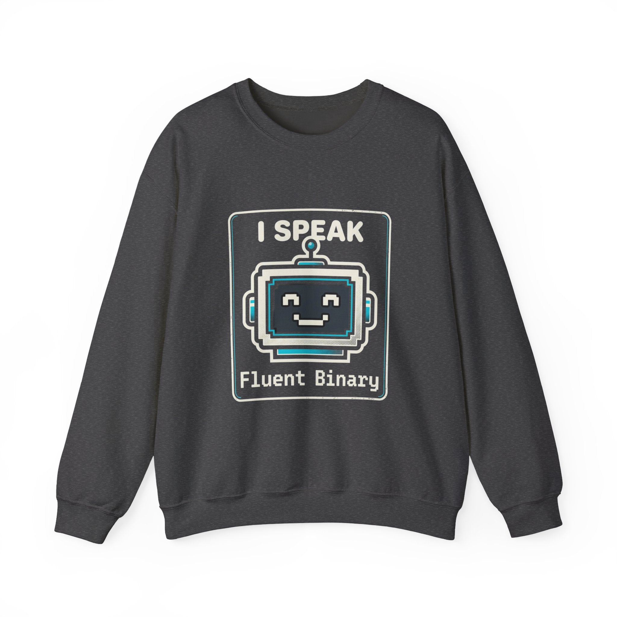 "I Speak Fluent Binary" Funny IT Crewneck Sweatshirt