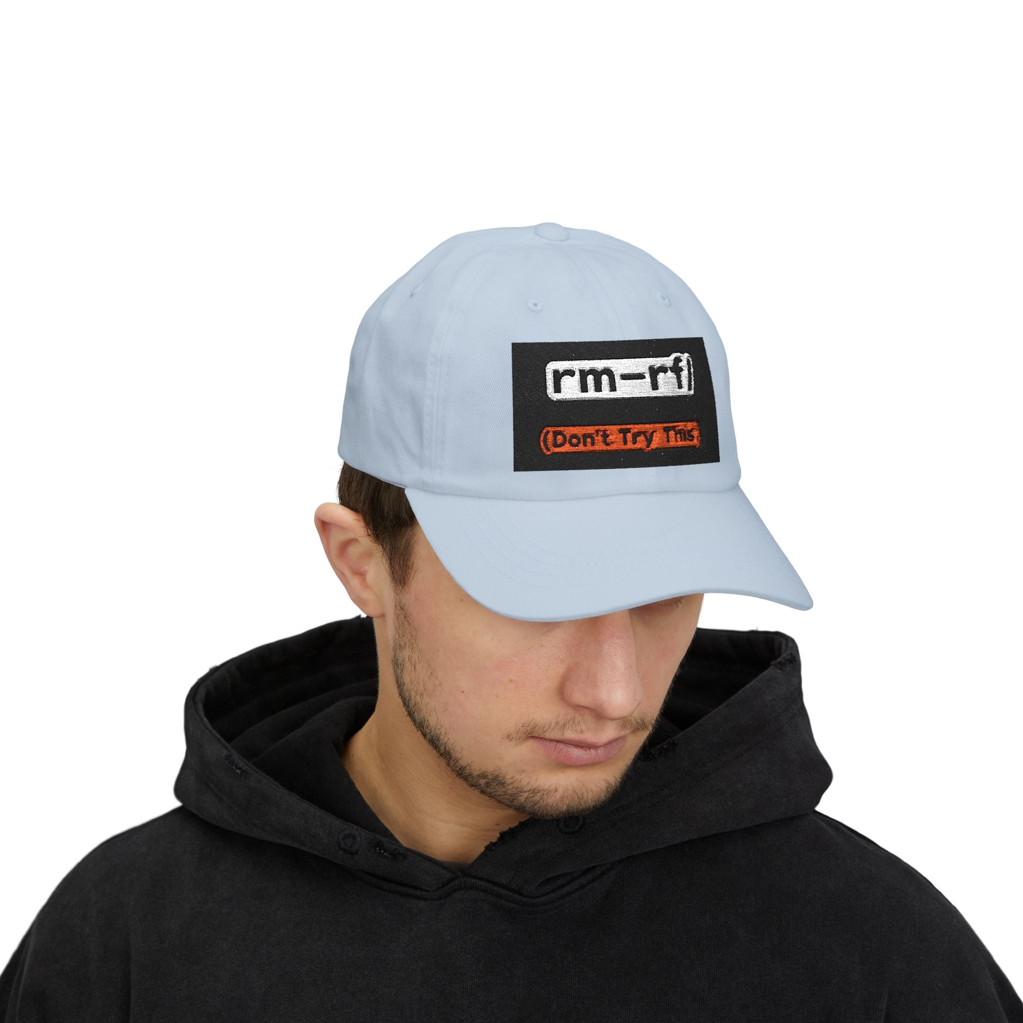 Classic Dad Cap – 'rm -rf (Don't Try This)' Embroidered Dad Hat