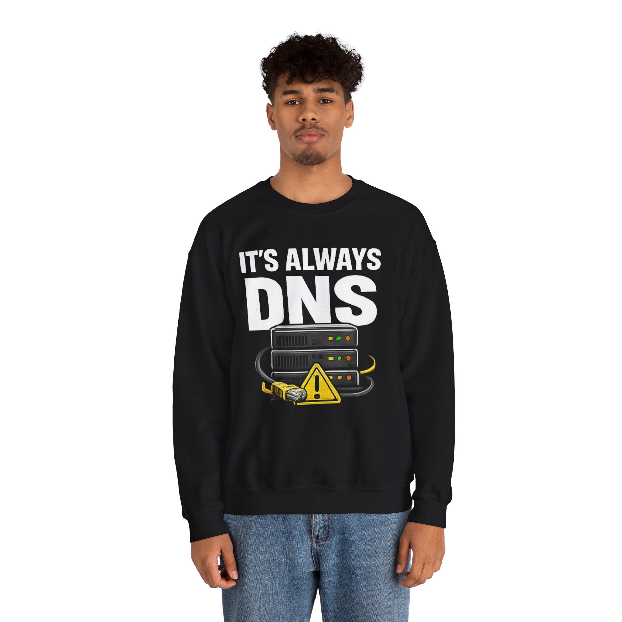 "Its Always DNS" Unisex Heavy Blend™ Crewneck Sweatshirt