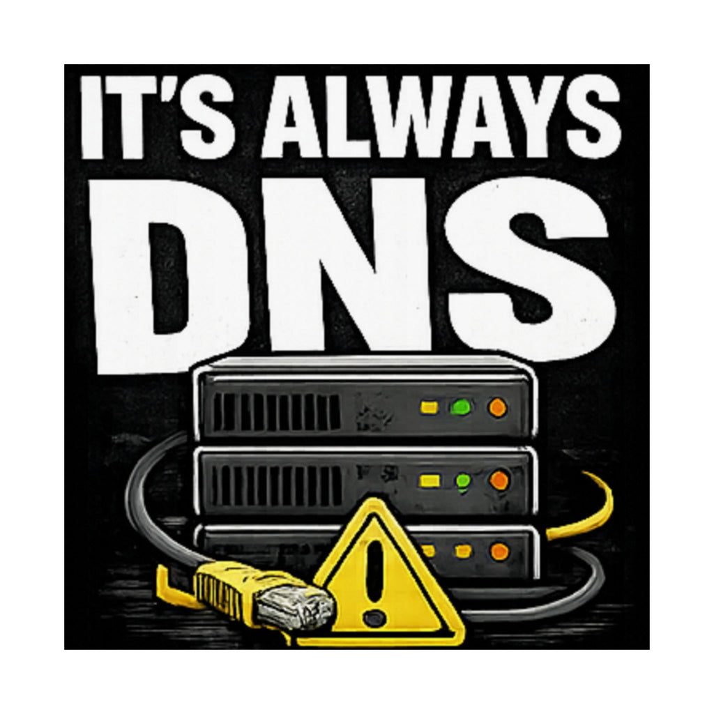 "It's Always DNS" Tech Humor Funny IT Matte Vertical Posters