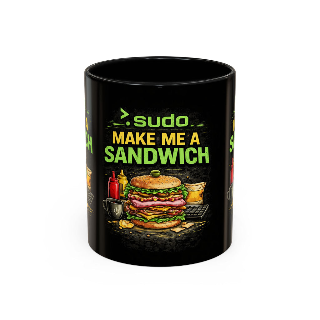 ">. Sudo Make Me a Sandwich" IT Humor Accent Coffee Mug (11, 15oz)