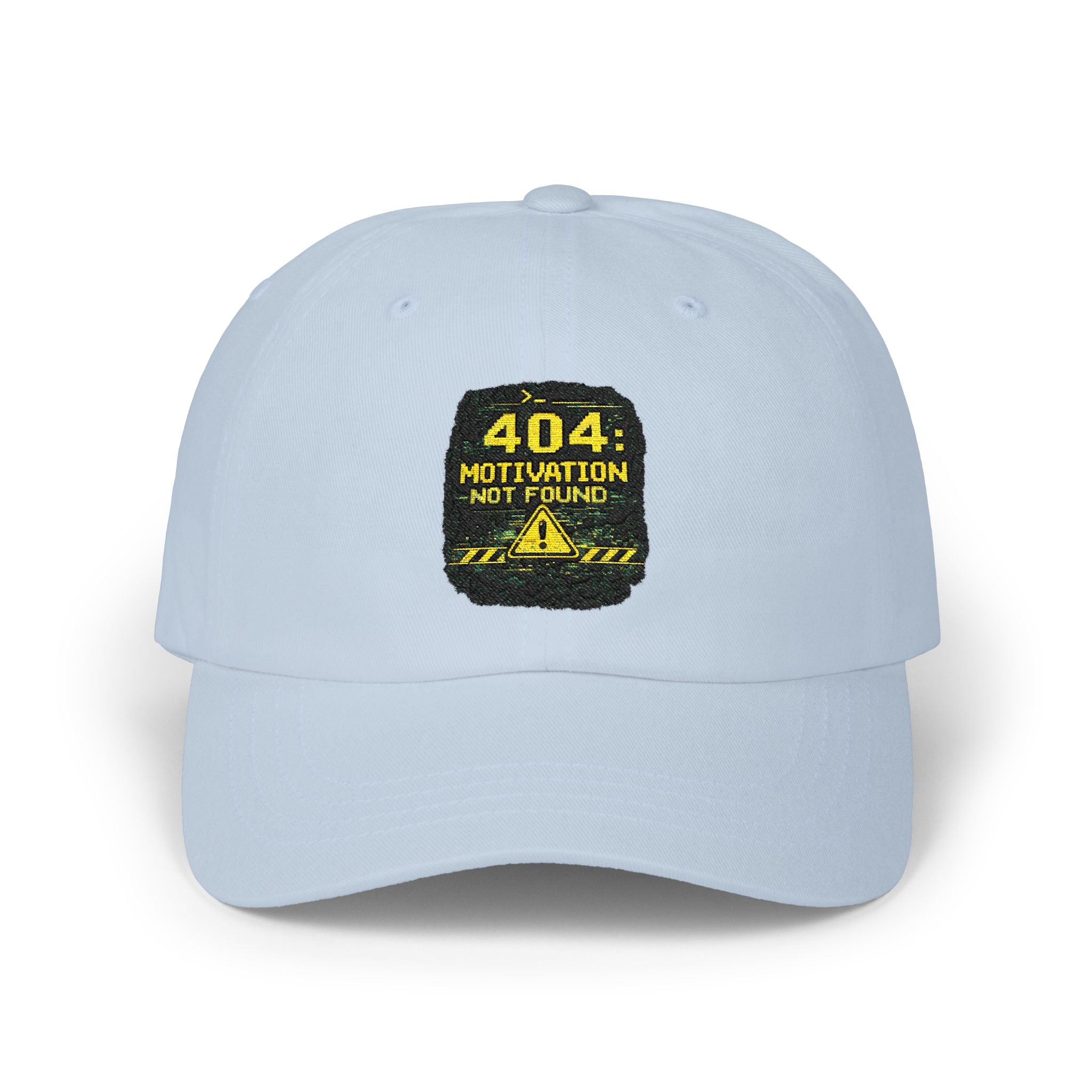 "Error 404 Motivation Not Found" Tech Humor Funny IT Baseball Hat/Cap