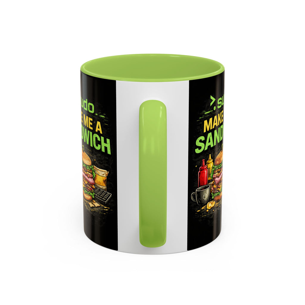 ">. Sudo Make Me a Sandwich" IT Humor Accent Coffee Mug (11, 15oz)